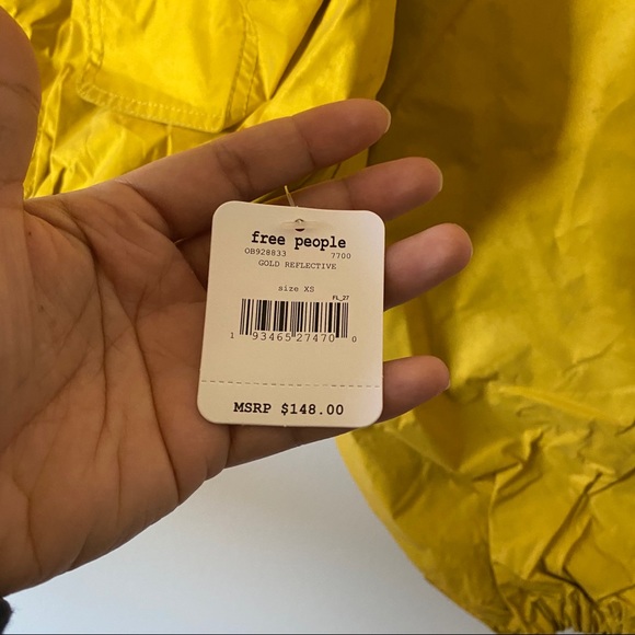 NWT Free People Moonlight Cropped Yellow Jacket - Picture 5 of 14